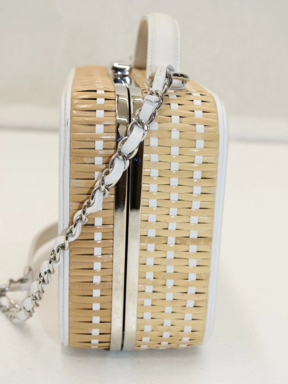 Chanel Rattan Filigree Medium Vanity Bag Silver Hardware - Picture 10 of 16